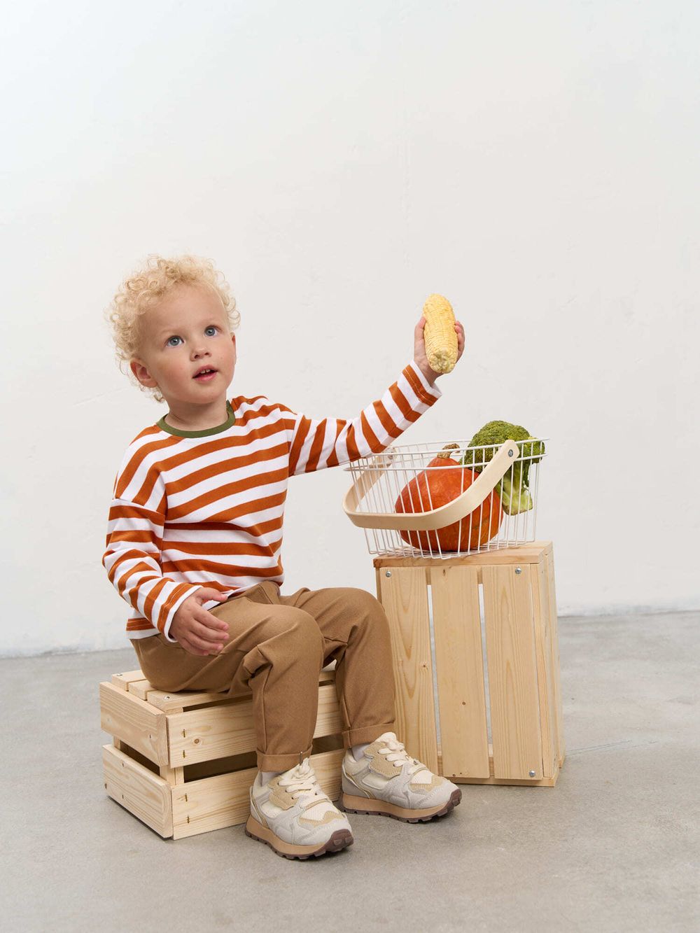 Лонгслив "Полоска Терракот" 0+