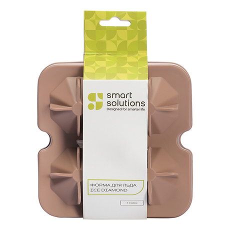 Форма для льда Smart Solutions Ice diamond пепельно-розовая
