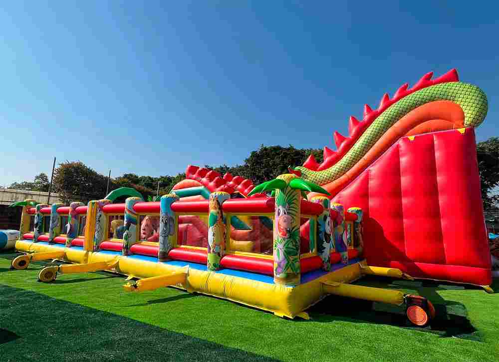 Коммерческий надувной батут «Гранд-саванна 2», 17х10х9 м