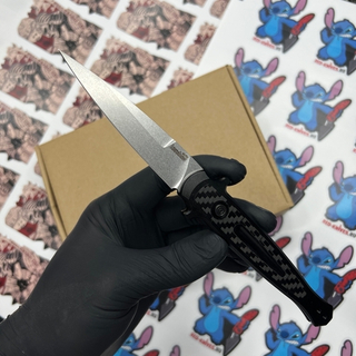 Нож Kershaw Launch 8 BLACK 7150 - черная рукоять, клинок стоунвош