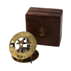 Nautical Морской компас в деревянном футляре