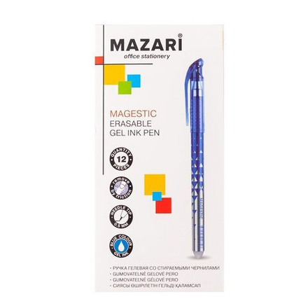 Ручка гелевая стираемая MAZARI "Magestic" синяя, 0,5мм