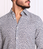 льняная рубашка c-hal-kent-c1-223 BOSS BLACK - белый(50474169)