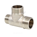 Тройник латунь никель переходной Ду 15х15х15 (1/2"х1/2"х1/2") НР/НР/НР VALFEX VF.131.N.012