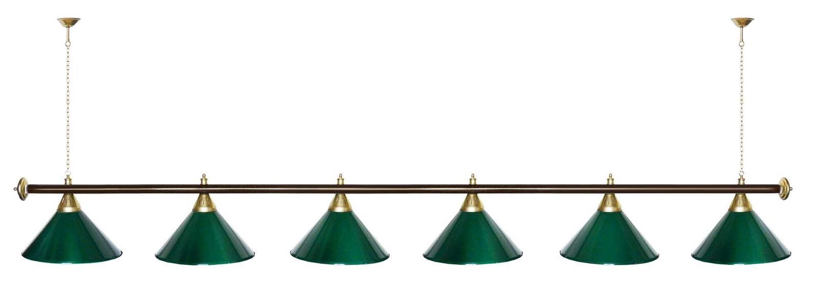 Лампа STARTBILLIARDS 6 пл. (плафоны золотые,штанга золотая,фурнитура золото) фото №16