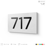 Номер на дверь 717, табличка на дверь для офиса, квартиры, кабинета, аудитории, склада, белая 120х70 мм, Айдентика Технолоджи