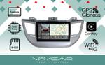 Магнитола для Hyundai Tucson 2016-2018 (рамка серебро) - Vaycar VA23-0546-2K на Android 13, Быстрая, 2K QLED, CarPlay,4G SIM-слот