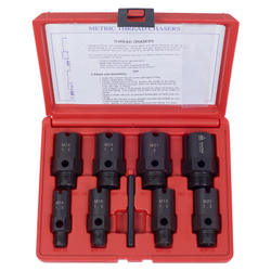 МАСТАК (352-00009C) Набор для восстановления резьб штуцеров системы кондиционирования, кейс, 9 предметов