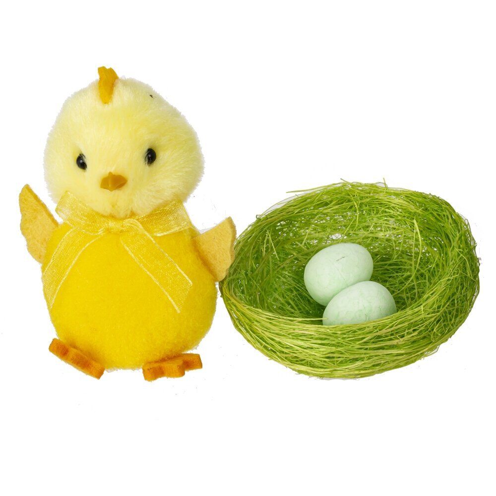 GAEM Фигурка декоративная "Цыпленок с гнездом", L13 W4 H19 см