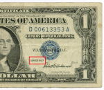 Банкнота США 1 доллар (серебряный сертификат) 1957 D 00613353 A. VF-