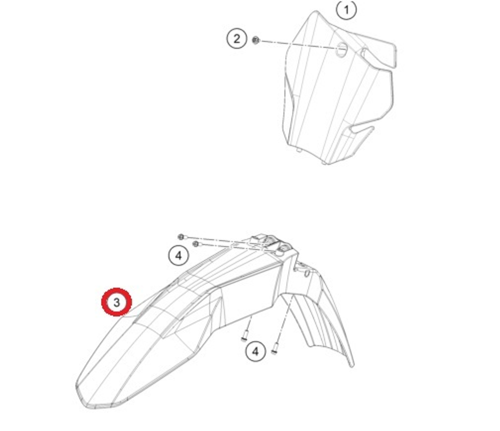 Крыло переднее GASGAS MC/EC-125-450F Red