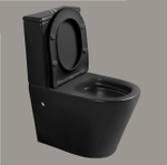 Унитаз SELLA MB напольный, безободковый, черный матовый Ceruttispa CT9865 (605х370х800)