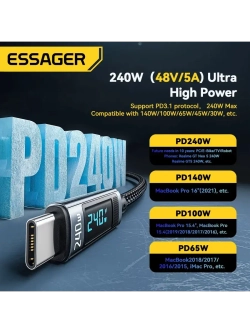 Кабель быстрой зарядки 240w для iPhone 16 Pro Max, Macbook