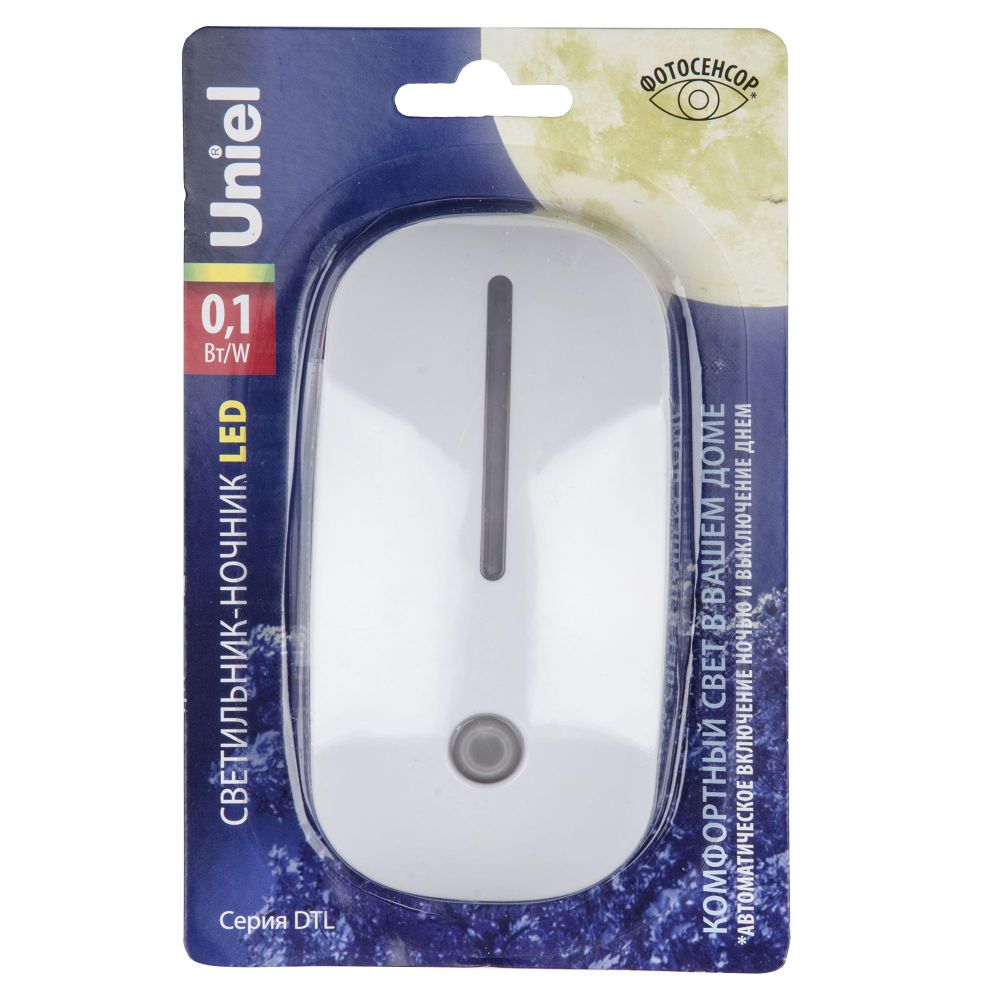 DTL-318 Сказка-White-Sensor Светильник-ночник. С фотосенсором день-ночь. Белый. ТМ Uniel
