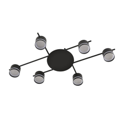 8362/6C COMFI LN 000 черный, металл/акрил Светильник потолочный GX53 LED 6*7W 220V BERTY