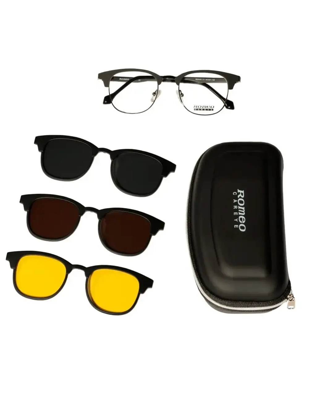 Оправа для очков с магнитными накладками 4в1