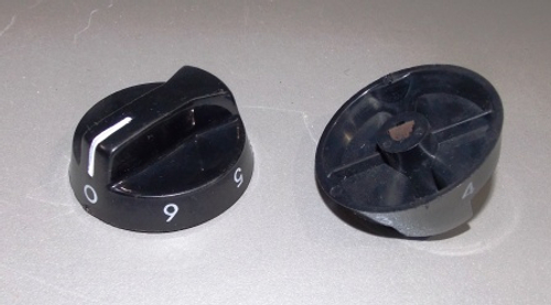 Ручка управления конфоркой,черная,ЛЫСЬВА