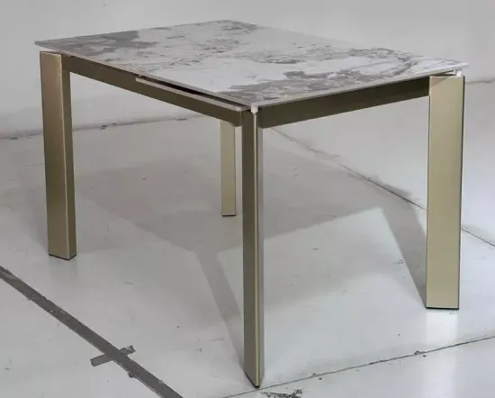 Стол CORNER 120 GLOSS LUXURY PANDORA SOLID CERAMIC / шампань