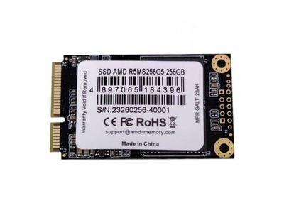 SSD накопитель AMD Radeon 256ГБ, mSATA, SATA, [R5MS256G5]