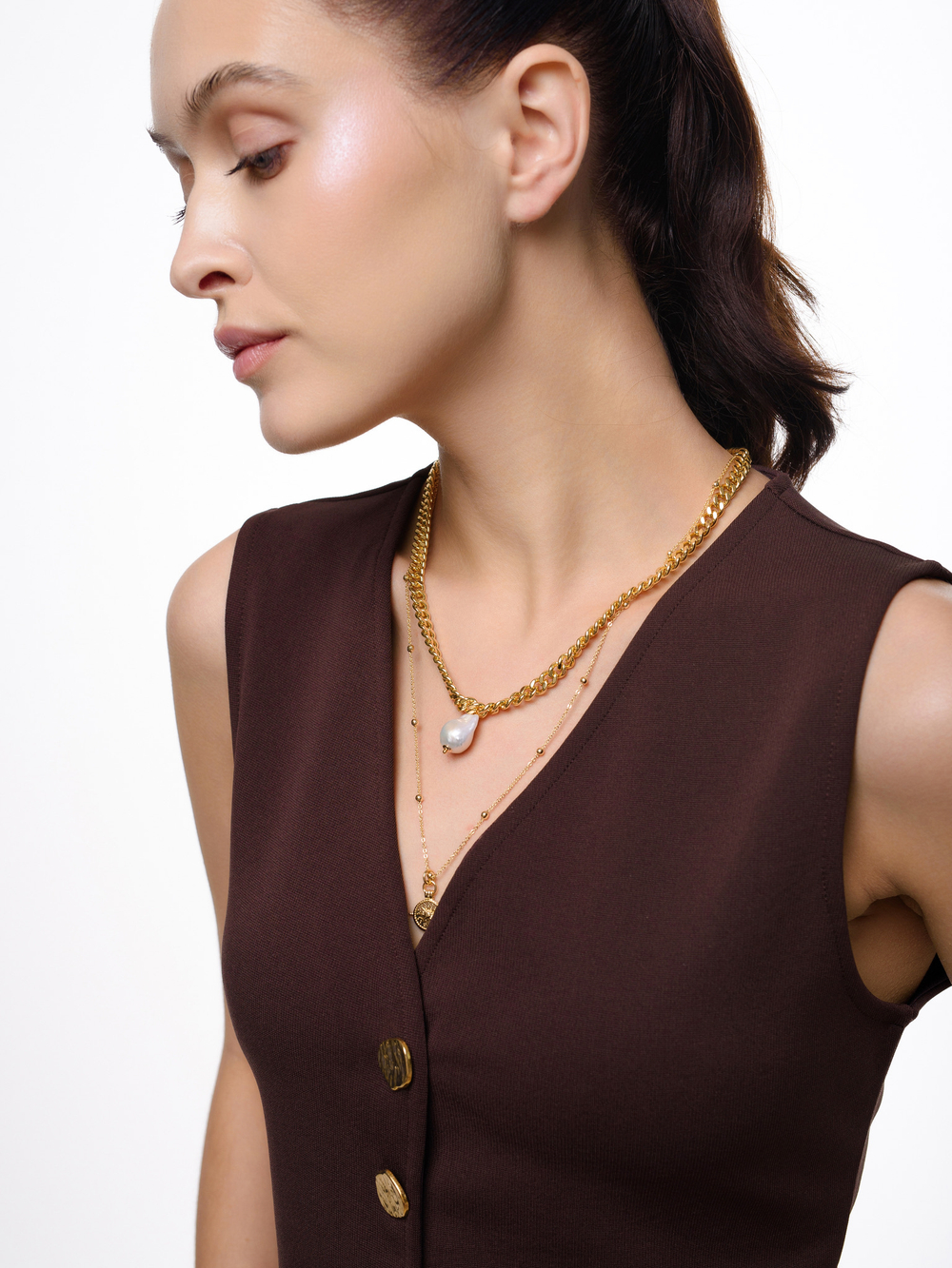 Цепь "Double Coin" Gold