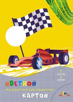 Картон цв. А4 7цв. двухстор. "Гонки" (Апплика)