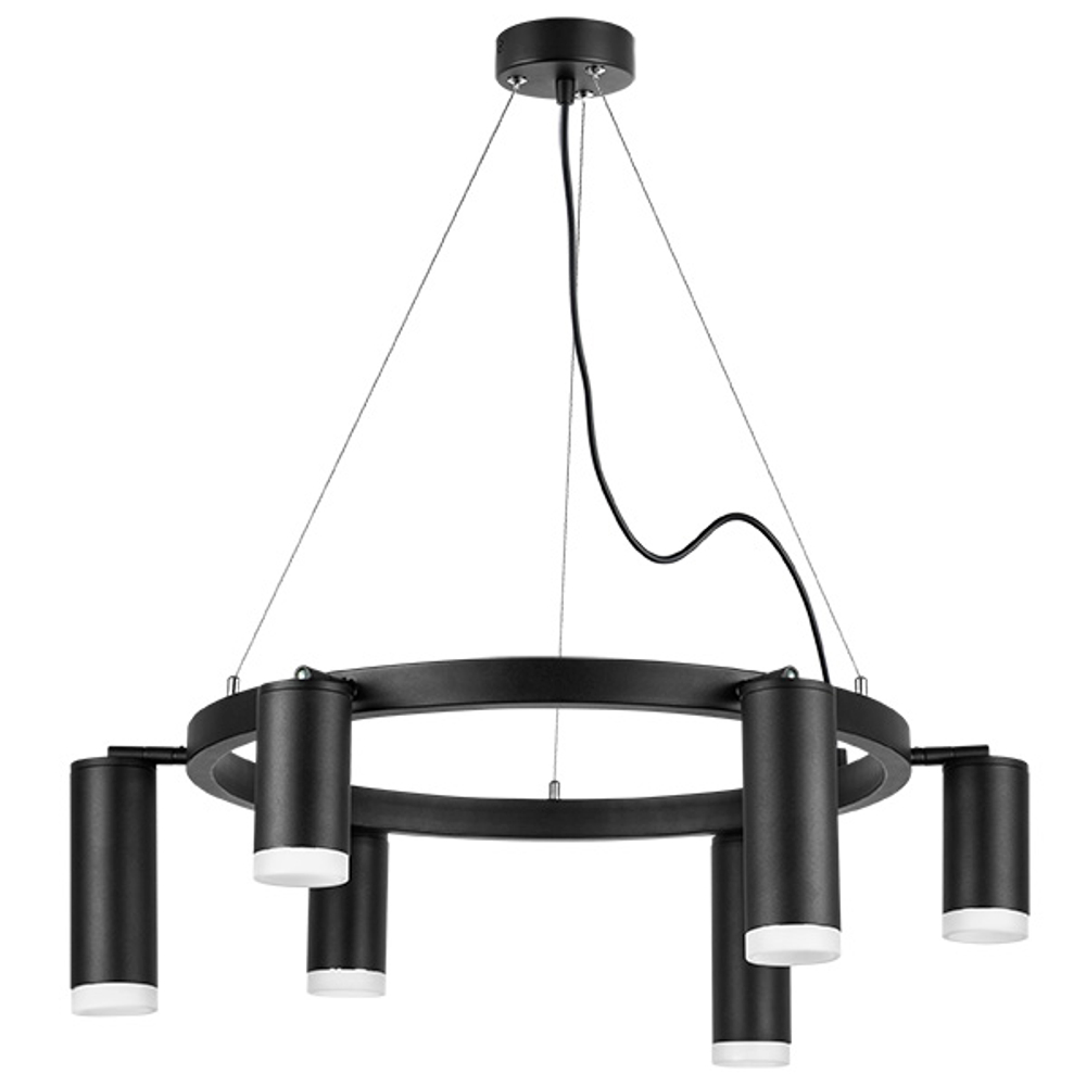 LR0163738730 Люстра RULLO 6х50W GU10 ЧЕРНЫЙ (571016+214437-3+214487-3+202430-6)