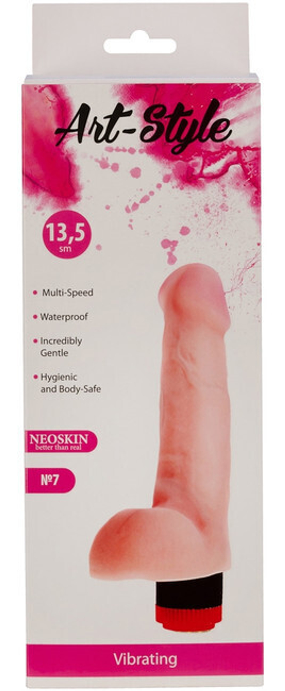 Реалистичный вибратор Art-Style Neoskin №7 , вторая кожа (19,5 см , телесный) (Цвет: телесный)
