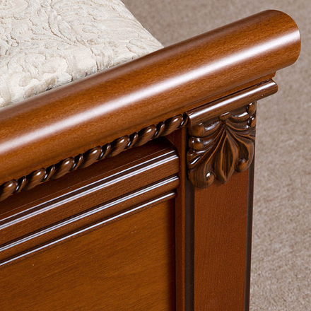 ЛОРЕНЦО Кровать с мягким элементом и ножной спинкой