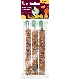 Зерновые палочки для грызунов Snax Plus Тропические Фрукты, Мёд, Рожковое дерево 75гр.