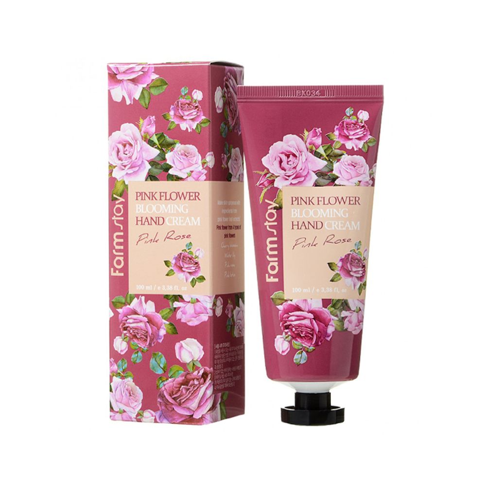 Farm Stay Pink Flower Blooming Hand Cream Pink Rose крем для рук на основе экстракта розы