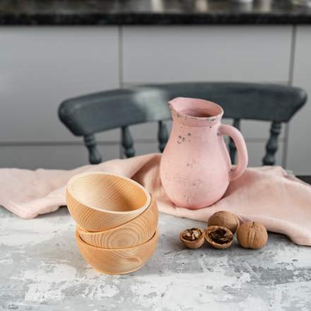 Набор маленьких деревянных чаш Art of Siberia из сибирского кедра 3 шт. TN8