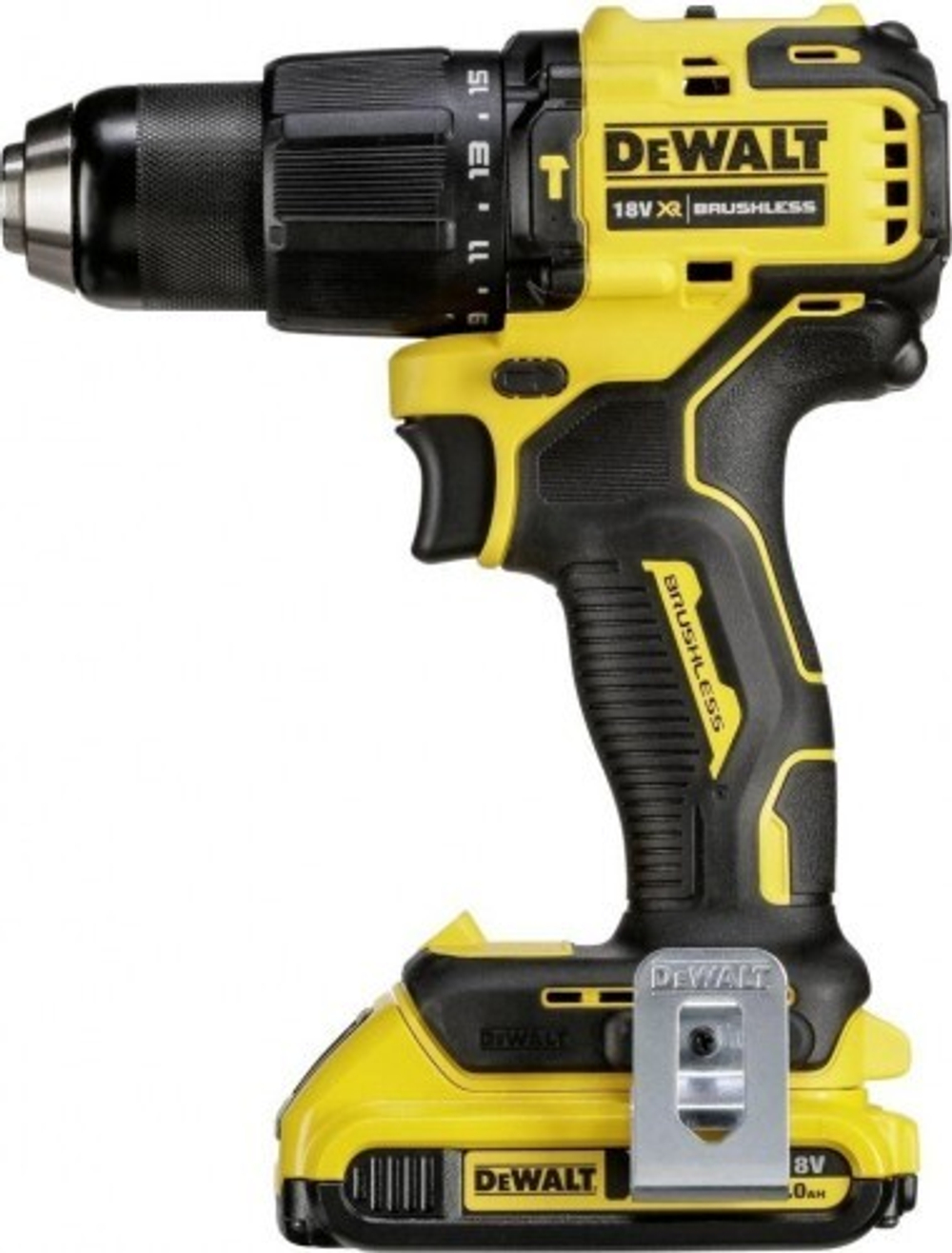 Дрель-шуруповерт аккумуляторная DeWALT DCD 709 D2T ударная, бесщеточная DCD709D2T