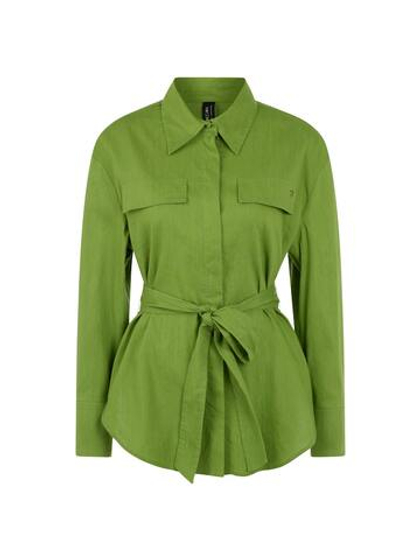 Marc Cain Рубашка из льна с поясом