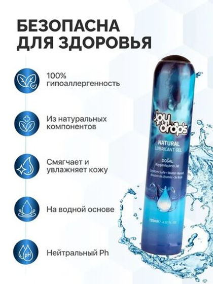 Смазка на водной основе Joydrops "Natural" без аромата 125 мл