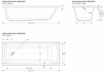 Ванна прямоугольная МетаКам Standart 170x70 см, акрил