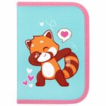 Пенал ПИФАГОР, 1 отделение, полиэстер, 19х13 см, "Red panda", 272283