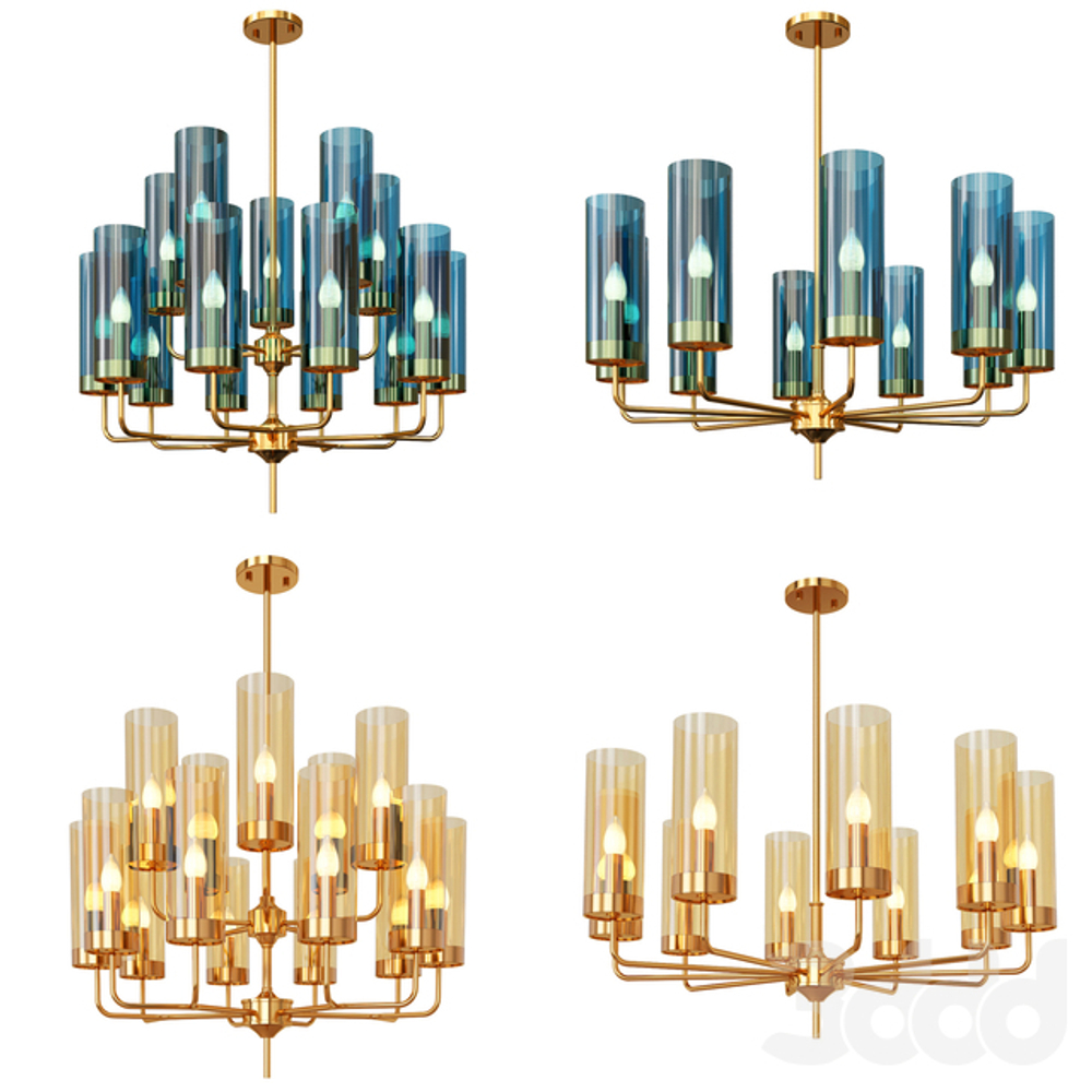 люстра Glass Tube Chandelier 12