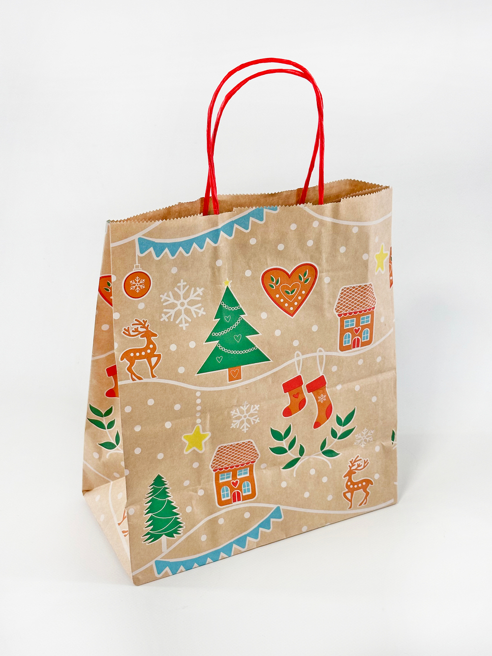Крафт пакет 220 х 120 х 250 мм "Волшебного нового года", 70 гр/м2