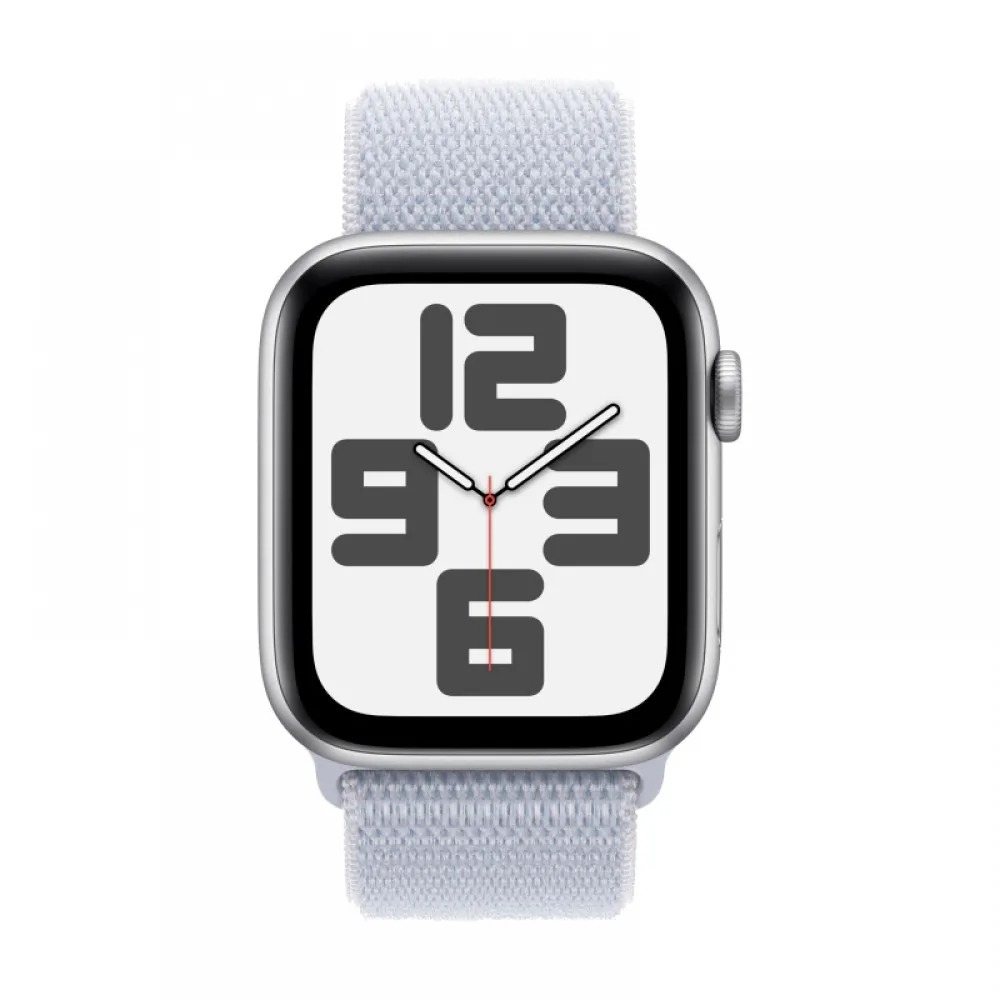 Часы Apple Watch SE (2024) 40mm Silver Aluminium Case, Sport Loop (Blue Cloud)
