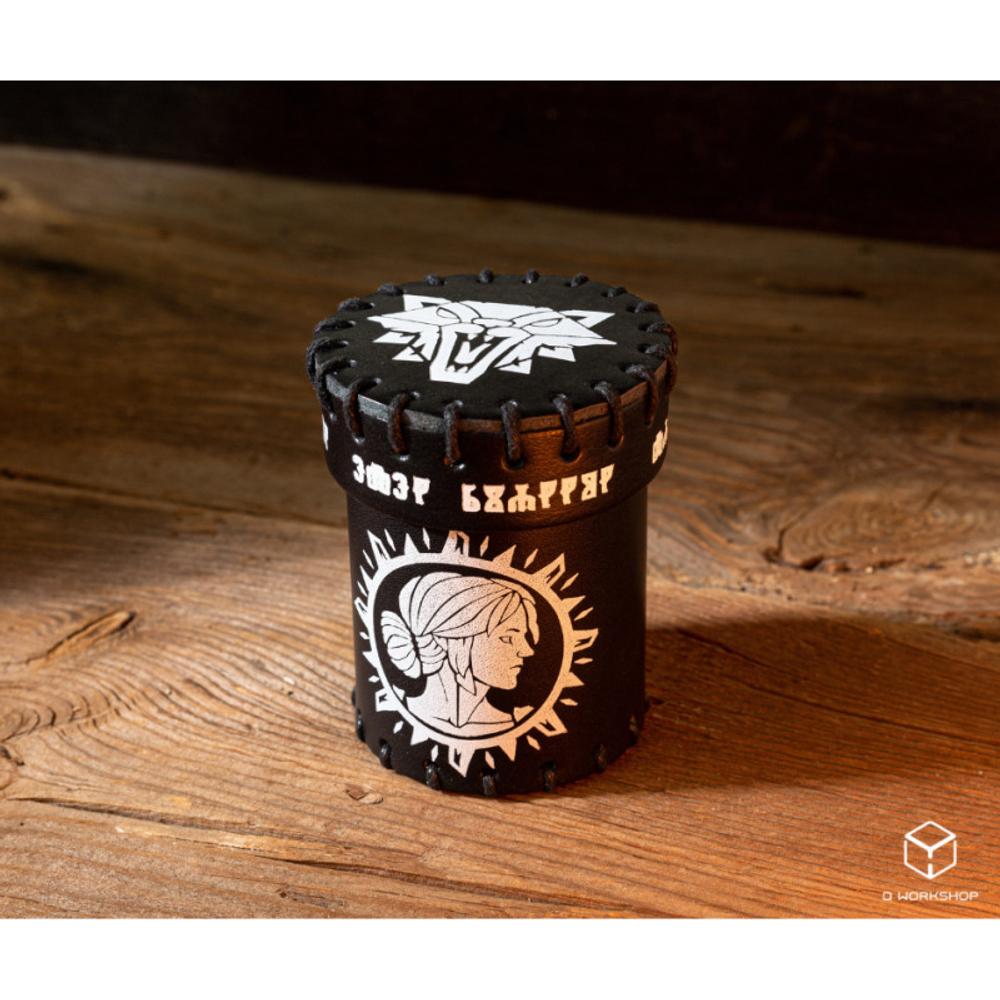 Кожаный стакан для перемешивания кубиков - The Witcher Dice Cup. Ciri - The Sword Dance