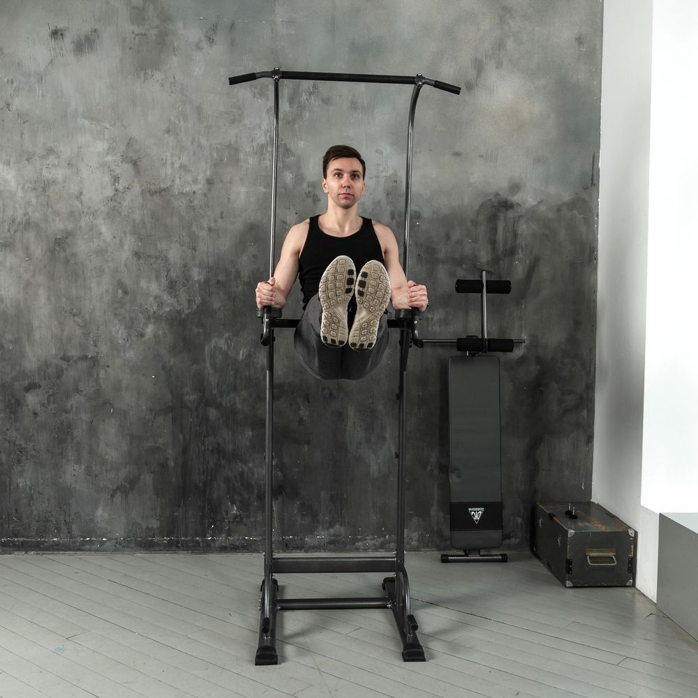 Турник-брусья DFC G-series с прямой скамьей с валиками