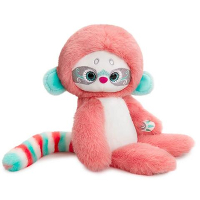 Лемур Моммо (персиковый) 25 см