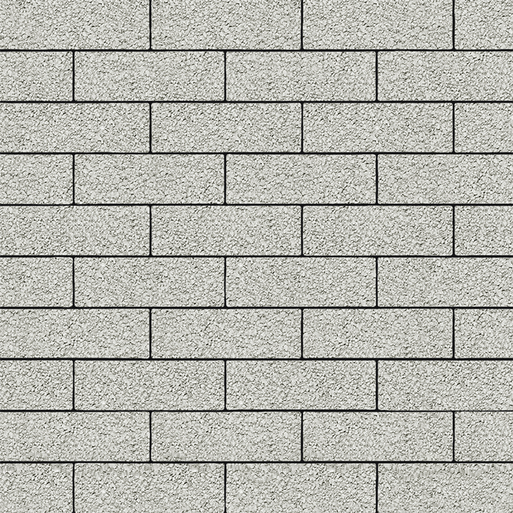 Тротуарная плитка ПРЯМОУГОЛЬНИК 300х100 мм - Гранит Белый