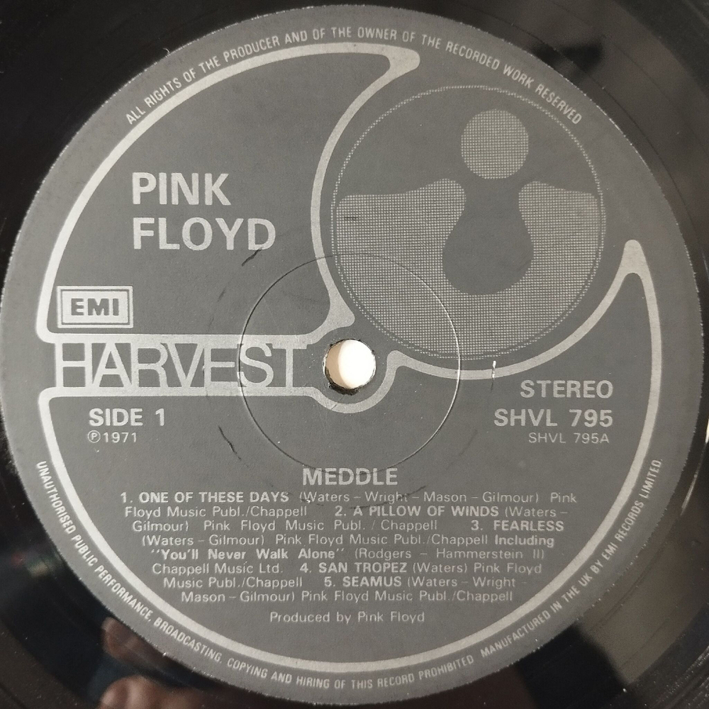 Винтажная виниловая пластинка LP Pink Floyd Meddle (UK 1976)