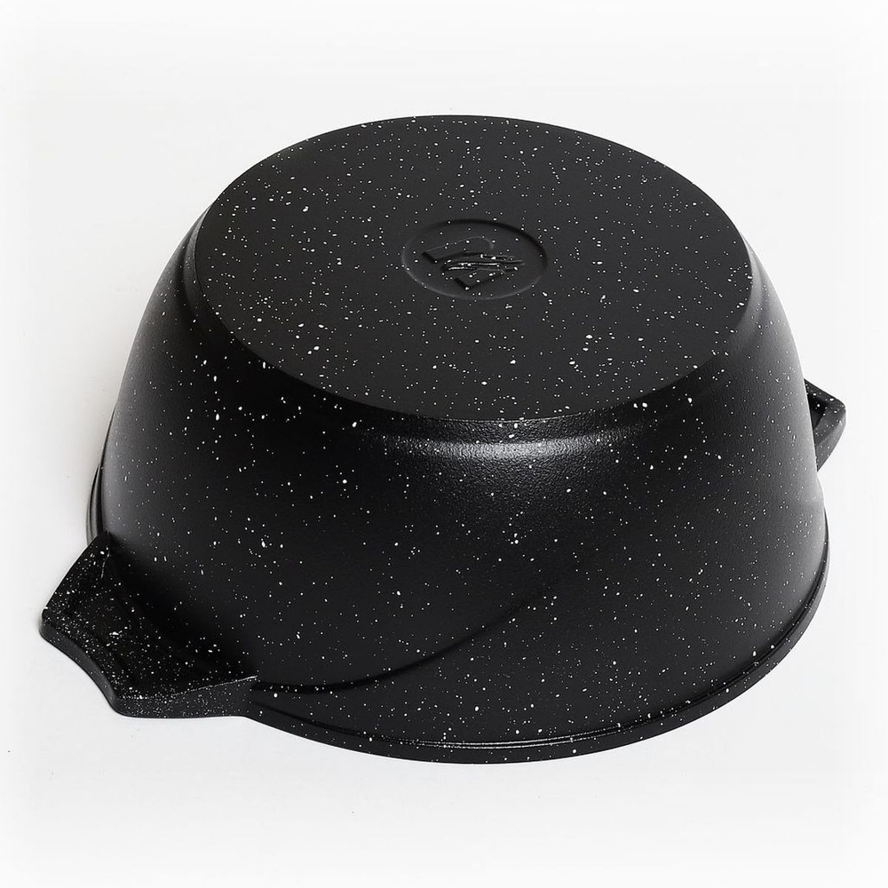 Кастрюля алюминий, антиприг, 3 л, с крыш, Мечта, Гранит black, 43802
