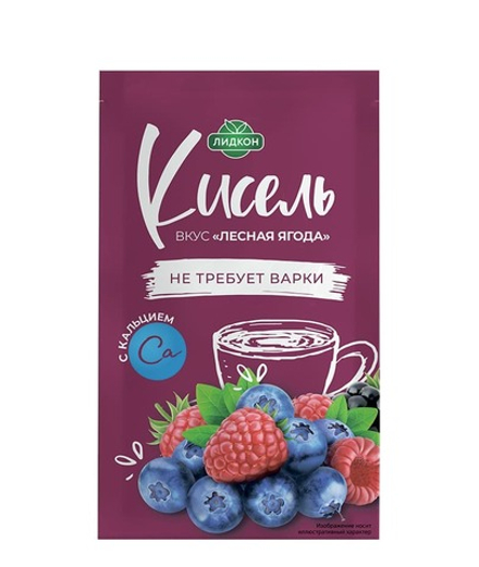Кисель "Лесная ягода" с кальцием 25г. Лидкон