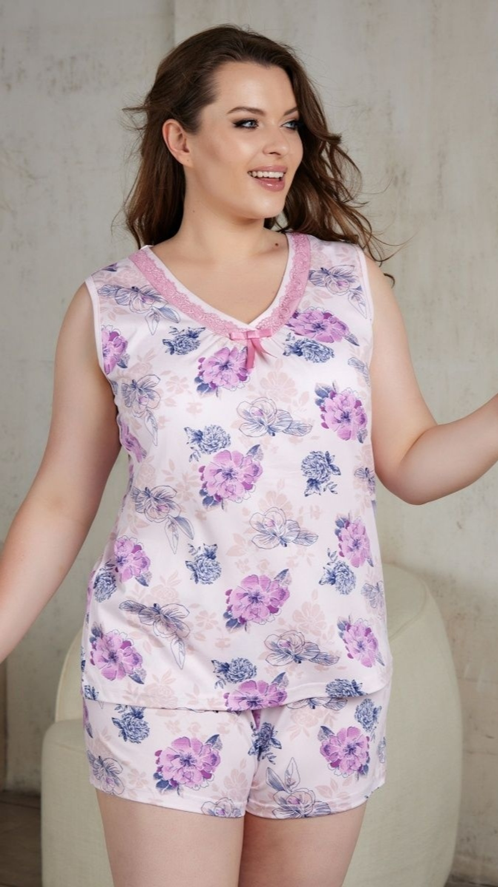 Пижама шорты и майка 8201