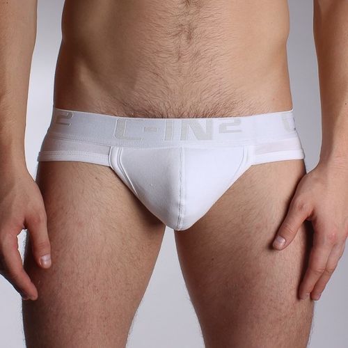 Мужские трусы танга белые C-IN2 Pop Colors Low No Show Profile Slip