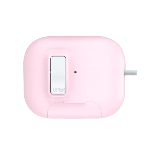 Чехол розового цвета (белый замок) и подставкой для наушников AirPods Pro 3, серия PECQ Series от Dux Ducis