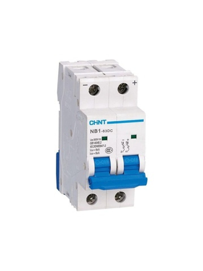 Выключатель автоматический модульный 2п C 6А 6кА NB1-63DC 500В DC (R) CHINT 182717